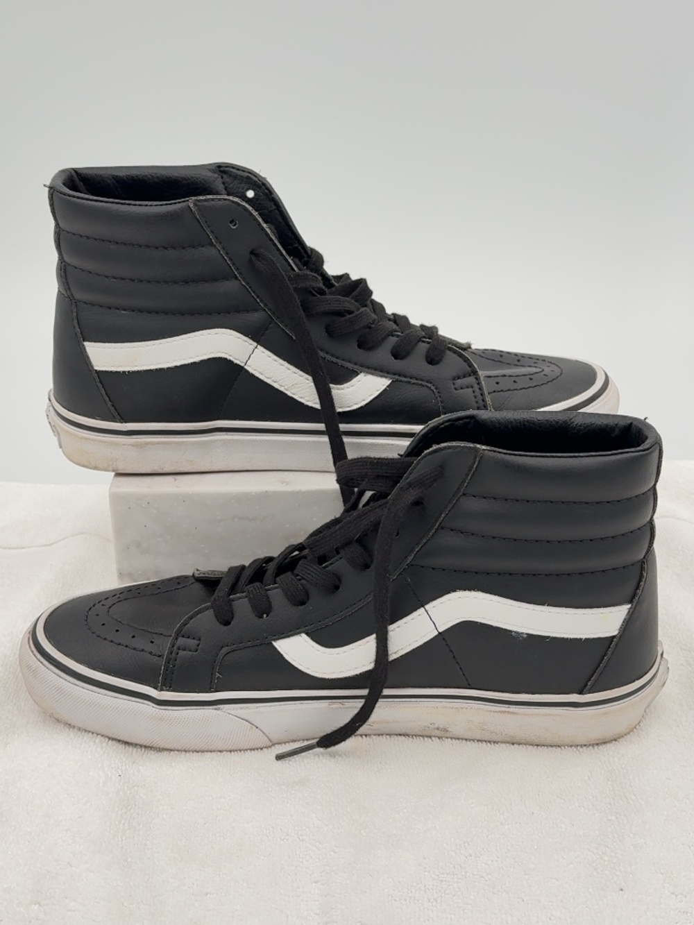 Vans Sk8-Hi Leather Shoes Men's Sz. 8.5 - Picture 2 of 8